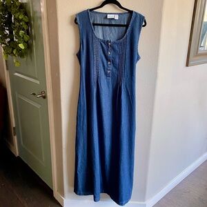 Blue Sleeveless Maxi Dress